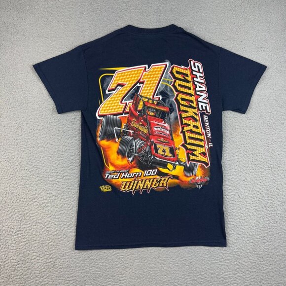USAC Shirt Men's Small Shane Cockrum Sprint Car Racing Ted Horn 100 Winner - Picture 3 of 7